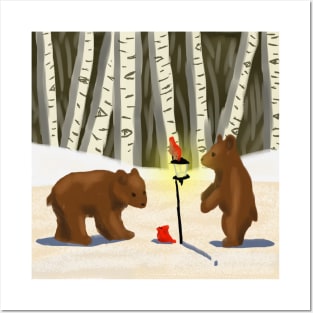 Bear Cubs and the Lantern Posters and Art